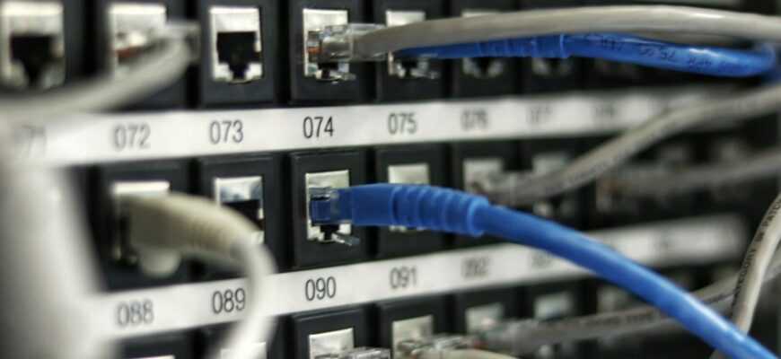 blue UTP cord