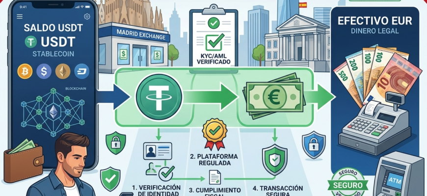 Cambiar USDT por Efectivo en España: Guía Legal 2026
